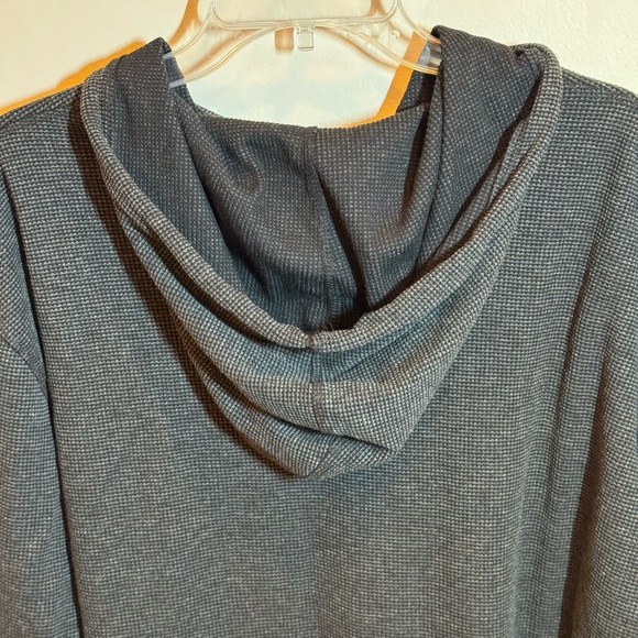 NWT Quiksilver Hoodie/Navy Blue/XXL/Long Sleeve/60% Cotton/Waffle Knit/Thermal - Picture 4 of 8